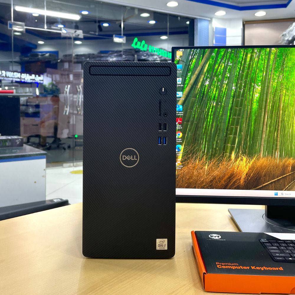 DELL INSPIRION 3880 TOWER PC i7 10th Gen Ram 16GB SSD 512GB DELL MONITOR 24” BAZELLES WINDOWS 11 PRO